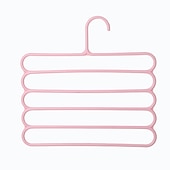 voordelige Kledingrek opslag-10 stuks gekleurde antislip meerlaagse broekrek multifunctionele garderobe 5-laags hangende broekrek sjaalrek sjaal stropdas hanger