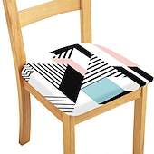 abordables Couverture de chaise de salle à manger-Housse de chaise de salle à manger housse de siège de chaise extensible en daim hydrofuge doux uni couleur unie durable lavable protecteur de meubles pour salle à manger fête