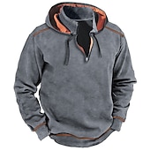 levne pánské základní mikiny s kapucí-Pánské Kapuce Taktická mikina s kapucí Taktická Černá Armádní zelená Námořnická modř Šedá Kapuce Bez vzoru Sporty a outdoor Denní Dovolená Šik ven Chladný Na běžné nošení Jaro &amp; podzim Oblečení