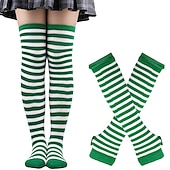 abordables Accesorios-Calcetines hasta rodilla Calcetines de Navidad Mujer Navidad Carnaval Mardi Gras Nochebuena Retro Antiguo Guantes Calcetines