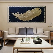 tanie Obrazy z martwą naturą-Handmade ręcznie malowany obraz olejny wall art nowoczesne abstrakcyjne pióro martwa natura krajobraz dekoracja wnętrz walcowane płótno bez ramki nierozciągnięte