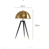 abordables lámpara de pie llevada-Lámpara de pie decorativa, trípode, luces de pie, lámpara de pie LED moderna de cobre, luz de pie de mediados de siglo con mesa para lámpara de pie de oficina 110-240v