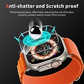 cheap Smartwatch Screen Protectors-Screen Protector Film for iWatch Ultra/Ultra 2 Series 9 8 7 6 SE 5 4 3 2 1 for Apple Watch 49mm 44mm 40mm  Soft / Tempered glass Protective Accessories（3/1pcs film）
