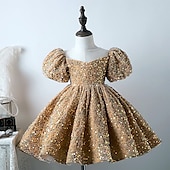 cheap Party Dresses-Girls&#039; 3D colour Dress Short Sleeve Summer Spring Wedding Party Cute Princess Kids 3-12 Years A Line Dress Tulle Dress Maxi Regular Fit
