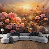 tanie zabytkowe gobeliny-vintage kwiatowy kobiety wiszące gobelin wall art duży gobelin mural wystrój fotografia tło koc zasłona strona główna sypialnia dekoracja salonu