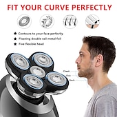 cheap Shaving &amp; Hair Removal-Men Head Shavers  Wet and Dry Detachable Electric Shaver Nose Hair Trimmer Face Brush Grooming Set Rechargeable Razor