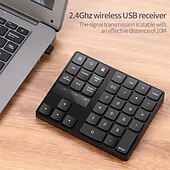 levne Klávesnice-usb 2,4g bezdrátová numerická klávesnice 35 kláves vestavěná dobíjecí baterie typu C nabíjecí rozhraní kancelářská numerická klávesnice pro finanční účetnictví