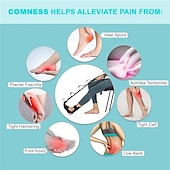 voordelige Beugels &amp; ondersteuning-verlicht pijnlijke hielspoor, fasciitis plantaris, achillespeesontsteking &amp; hamstring met deze 1pc voet &amp; beenrekband!