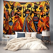 tanie gobeliny artystyczne-obraz olejny afrykańskie kobiety wiszące gobelin wall art duży gobelin mural wystrój fotografia tło koc kurtyna strona główna sypialnia dekoracja salonu