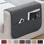 abordables Funda para sillón reclinable-Funda de reposabrazos impermeable de color burdeos para sofá, funda de respaldo para reposabrazos de sofá, protector suave para sillas, sofá, sillón, fundas para sofá reclinable