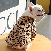 お買い得  犬の服とアクセサリー-犬用 猫用 スウェットシャツ 動物 レオパード ファッション かわいいスタイル 冬 ソフト アウトドア カジュアル／普段着 犬用子犬服