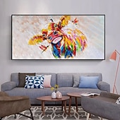 olcso Állatos festmények-mintura kézzel készített absztrakt állatok bika olajfestmények vászonra fal művészeti dekoráció modern kép lakberendezéshez hengerelt keret nélküli feszítetlen festmény