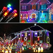 ieftine Lumini cu coarde solare-lumini solare de Crăciun în aer liber – 30-1000 LED-uri sârmă verde, 8 moduri rezistente la apă pentru pomul de Crăciun, petrecere în grădină