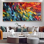 tanie Obrazy z martwą naturą-Handmade ręcznie malowany obraz olejny wall art nowoczesne abstrakcyjne pióro martwa natura krajobraz dekoracja wnętrz walcowane płótno bez ramki nierozciągnięte
