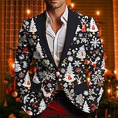 billiga Julgran Ytterkläder-jul herr julgranstryck blazers älgträd affärskappa kavaj varm andas bekväma arbetskläder till jobbet gå ut knapptryck multificka normal passform höst &amp;amp; lång vinteruppehåll