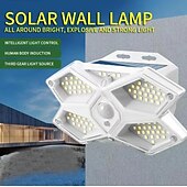 abordables Appliques d&#039;extérieur-Projecteurs solaires d&#039;extérieur, lampe murale étanche avec détecteur de mouvement, éclairage public de sécurité, lampe de décoration de jardin, éclairage paysager