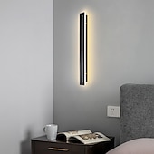 cheap Wall Sconces-Modern LED Wall Light, Indoor/Outdoor IP65 Waterproof Garden Light40/60/80/100/120cm Black Long Stripe Wall Light, Terrace Corridor Bedroom Living Room Wall Light 110-240V