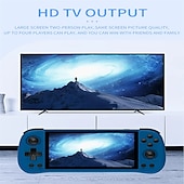 Недорогие Игровые консоли-Портативная игровая консоль powkiddy x55 со встроенными играми, ips rgb-экраном, 5,5 дюйма (256 г, 30 000 игр), идеальный подарок на рождественский день рождения для друзей и детей