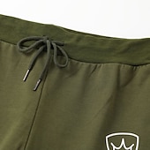 voordelige Joggingbroeken-Voor heren Joggingbroeken Jogger Broek Trainingsbroek Trekkoord Elastische taille Geometrisch patroon Buitensporten Sportkleding Leger groen Zwart