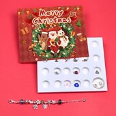 ieftine Calendar de Advent &amp; Cadouri pentru ciorapi-Calendarele de Advent Cadouri de Crăciun Cadouri de Crăciun pentru Fete Brățară de Farmec Calendar Countdown pentru Copii 24 de Spații Calendar Countdown de Crăciun cu Suprize Set Bijuterii Brățară