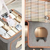 economico Contenitori per abbigliamento-contenitore trapuntato di grande capacità, organizer pieghevole per cassetti dell&#039;armadio, organizer per coperte, trapunte, vestiti, traslochi