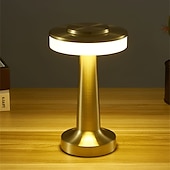 economico Lampade da tavolo-lampada da scrivania ricaricabile dimmerabile vintage a forma di manubrio lampada da scrivania in metallo senza fili