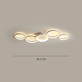 economico Lampade da soffitto-plafoniera a led dimmerabile design circolare moderno lampadario a sospensione in metallo 5 teste lampada a sospensione a led plafoniera a sospensione creativa in nero per soggiorno ristorante bar