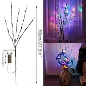 abordables 123496-1pc 20 LED branche de saule colorée, lumière de décoration de bouquet de fleurs, remplissage de vase à pieds hauts, branche de saule, fête des mères, noël, fête de mariage, guirlande lumineuse de