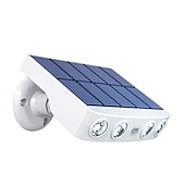 economico elettrodomestici-1/2 confezione da 4000 W lampada da parete solare girevole a LED per esterni impermeabile girevole 270 grandangolo pir sensore di movimento del corpo umano con staffa adatta per illuminazione stradale