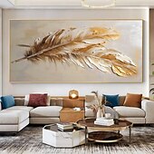 tanie Obrazy z martwą naturą-Handmade ręcznie malowany obraz olejny wall art nowoczesne abstrakcyjne pióro martwa natura krajobraz dekoracja wnętrz walcowane płótno bez ramki nierozciągnięte