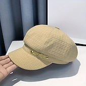 abordables Chapeaux-Bérets élégants en relief, casquette de béret classique de couleur unie de style britannique, chapeaux de journal respirants pour femmes, automne &amp; hiver