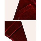 cheap Men&#039;s Blazers-Men&#039;s Velvet Blazer Blazer Business Formal Evening Wedding Party Fashion Casual Spring &amp;  Fall Polyester Plain Pocket Casual / Daily Single Breasted Two-button Blazer Black Red Blue Purple