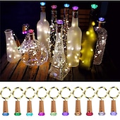 economico Striscie luci a batteria-elegante festa di nozze ricevimento 20 confezioni luci per bottiglie di vino 2m con tappo di sughero – mini luci a led a batteria per fai da te casa giardino festival decor