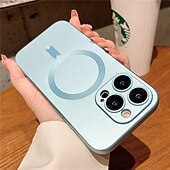 رخيصةأون جرابات آيفون-هاتف غطاء من أجل Apple ايفون 16 آيفون 15 برو ماكس بلس iPhone 14 Pro Max Plus iPhone 13 12 11 Pro Max مع ماجسيف حامي عدسة الكاميرا دعم الشحن اللاسلكي ماتي متجمد لون الصلبة TPU