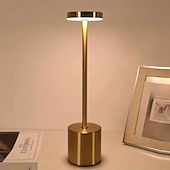economico Lampade da tavolo-lampada da scrivania senza fili ricaricabile a 3 colori con tocco in metallo a led, lampada da comodino per camera da letto, lampada da scrivania dall&#039;atmosfera moderna e minimalista, ricarica USB