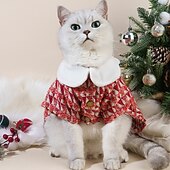 abordables Robes-Chien Chat Robe Mode Mignon Hiver Doux Lavable Confortable Noël Extérieur Halloween Décontracté Quotidien Vêtements pour Chiens for Bichon Frisé Caniche Spitz Nain Bébé Animal Papillon