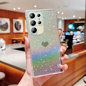 お買い得  サムスン用ケース-電話 ケース 用途 サムスンのギャラクシー S24 S23 Ultra Plus S23 S22 S21 プラス ウルトラ S21 FE A14 A34 A54 A53 A33 バックカバー クリア ブリンブリングリッターシャイニー 耐衝撃 TPU