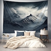 abordables paisaje tapiz-Tapiz colgante de montaña nevada, arte de pared, tapiz grande, decoración mural, fotografía, telón de fondo, manta, cortina, decoración para el hogar, dormitorio y sala de estar