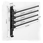 cheap Towel Bars-Towel Bar Robe Hook Bathroom Shelf Foldable Multilayer New Design Contemporary Modern Aluminum Metal 1PC - Bathroom 4-towel bar Wall Mounted