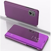 abordables Carcasas Samsung-teléfono Funda Para Samsung galaxia S24 S23 S22 S21 S20 Ultra Plus FE A54 A34 A14 A72 A52 A42 A71 A51 A31 Note 20 Ultra 10 Plus S25 Ultra Funda Completa con Soporte Espejo Activación al abrir