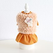 economico Vestiti-Cane Gatto Vestito Moda Carino Inverno Morbido Lavabile Confortevole All&#039;aperto Casual Quotidiano Abbigliamento per Cani for Bichon Frisé Barboncino Volpino di Pomerania Cucciolo Papillon