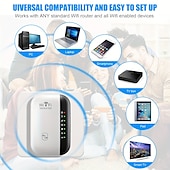 abordables Routers Wireless-Repetidor wifi de 300 Mbps, amplificador de señal wifi, amplificador wifi, repetidor wifi inalámbrico de largo alcance 802.11n, punto de acceso