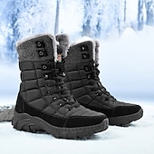お買い得  冬と雪のブーツ-ファー裏地付きメンズ断熱冬用スノーブーツ - 寒い天候や雪の降る条件に適した防水、滑り止めアウトドアブーツ