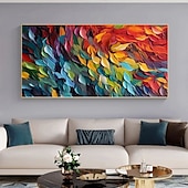 tanie Obrazy z martwą naturą-Handmade ręcznie malowany obraz olejny wall art nowoczesne abstrakcyjne pióro martwa natura krajobraz dekoracja wnętrz walcowane płótno bez ramki nierozciągnięte