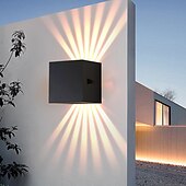 baratos luzes de parede ao ar livre-Luminária de parede led à prova d&#039;água para cima e baixo, luminária para áreas internas e externas, feixe de luz ajustável, abajur giratório, 10w, lâmpada de parede redonda moderna para varanda,