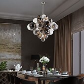 economico Lampadari particolari-9-Light 60 cm Oscurabile Plafoniere Metallo geometrico Finiture verniciate Moderno 110-240 V