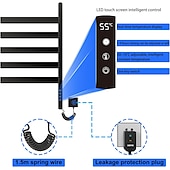 economico Portasciugamani-radiatore scaldasalviette elettrico, portasalviette elettrico a parete, scaldasalviette smart a temperatura costante con rotazione 180°, accessori bagno radiatore riscaldato, scaldasalviette elettrico