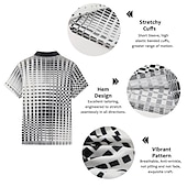 cheap Men&#039;s Geometric Polo-Men&#039;s Geometric Waffle Polo Shirts Golf Shirt Short Sleeve Polo Shirts Collared Shirts Business Casual WorkWear Formal Wear Festival Wear Buttons 3D Print Blue-Green White Yellow