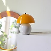 baratos abajur-Lâmpada de cogumelo candeeiros de mesa de cristal led luzes noturnas lâmpada de cabeceira usb lâmpada de 3 cores para sala de estar restaurante quarto mesa de jantar 110-240v