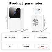 Недорогие Видеодомофоны-Wi-Fi видео дверной звонок, беспроводная HD-камера, обнаружение движения, ИК-сигнализация, охранная сигнализация, дверной звонок для умного дома, Wi-Fi домофон для дома
